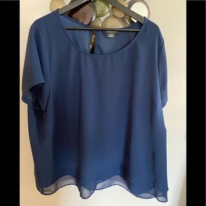 Michel Studio blouse with fooler layer-look